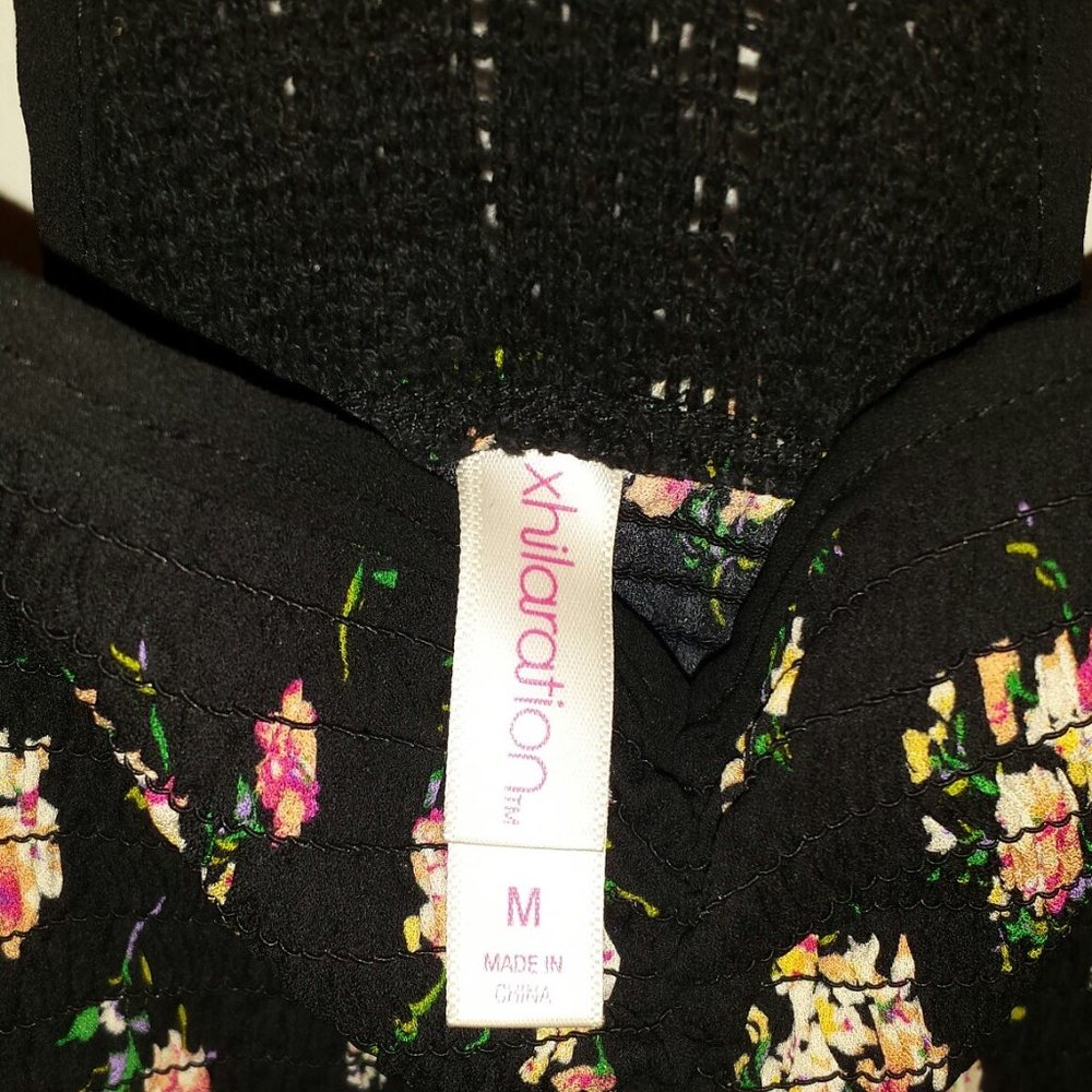 Floral Summer Black Dress - Picture 3 of 4